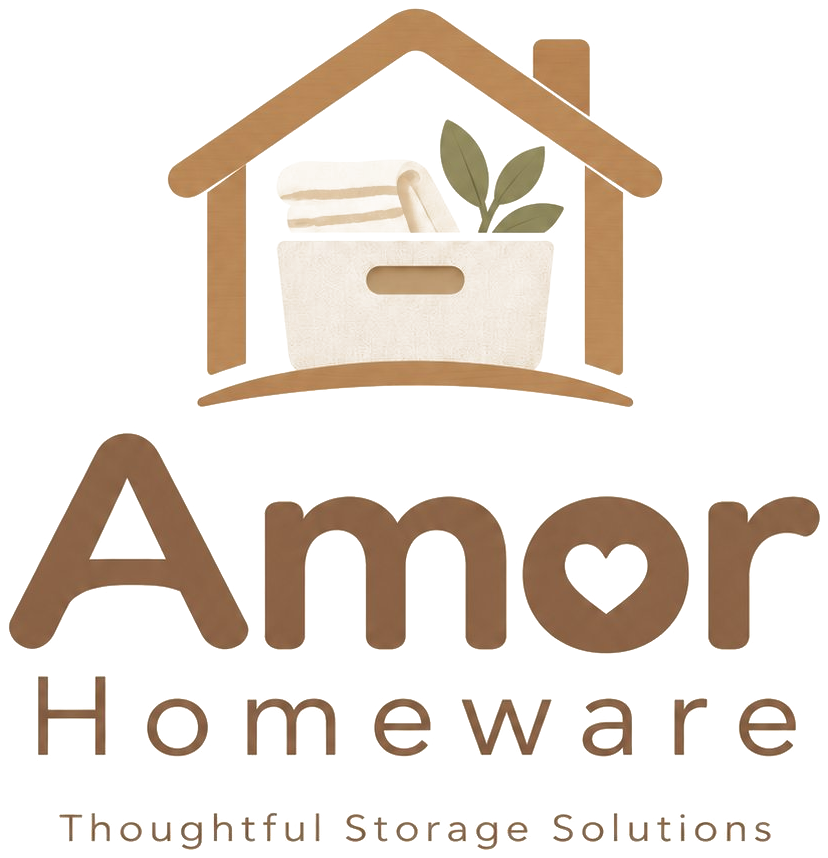 Amor Homeware logo — thoughtful storage solutions